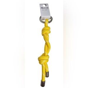 NWT Madewell The Twisted Cord Bag Charm Keychain Brilliant Yellow Multi